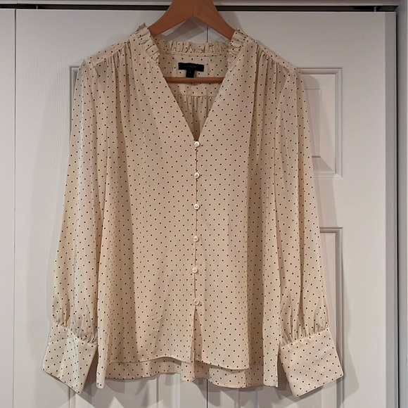 J Crew Polka Dot Blouse - Picture 1 of 4
